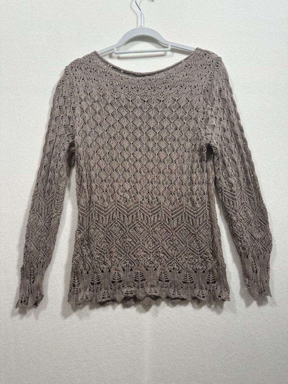 Eight Eight Eight Cotton Crochet Knit Long Sleeve XL